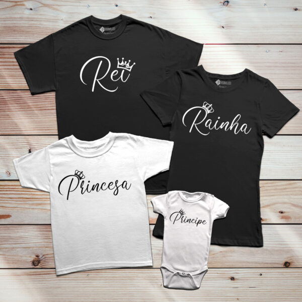 T-shirts Rei Rainha Príncipe Princesa conjunto pais e filhos preço