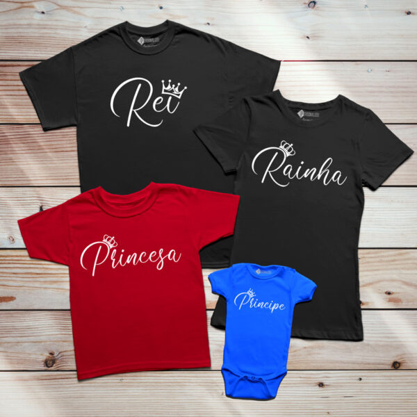 T-shirts Rei Rainha Príncipe Princesa conjunto pais e filhos comprar em Portugal