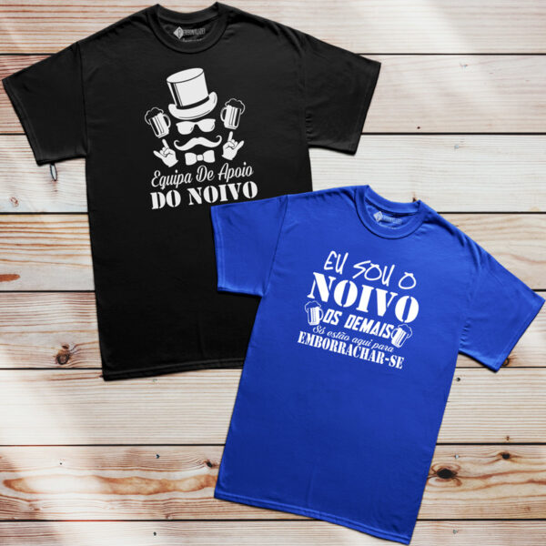 T-shirt Noivo e amigos borrachos despedida solteiro tee