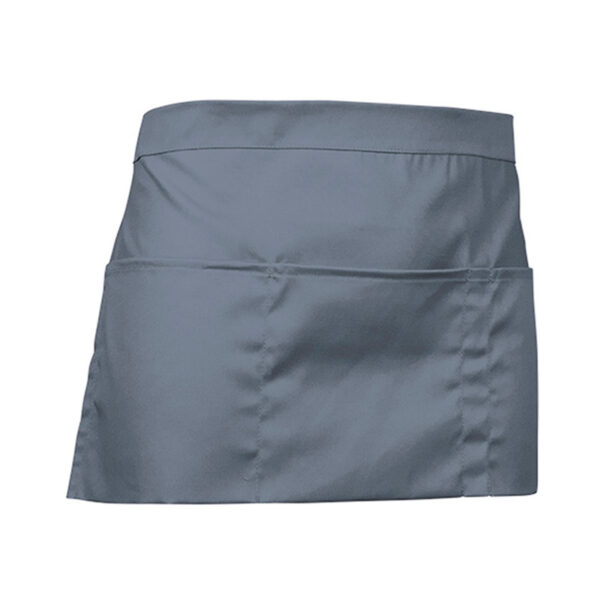 Avental de cintura com bolsos - Unisex cinzento para servir mesa