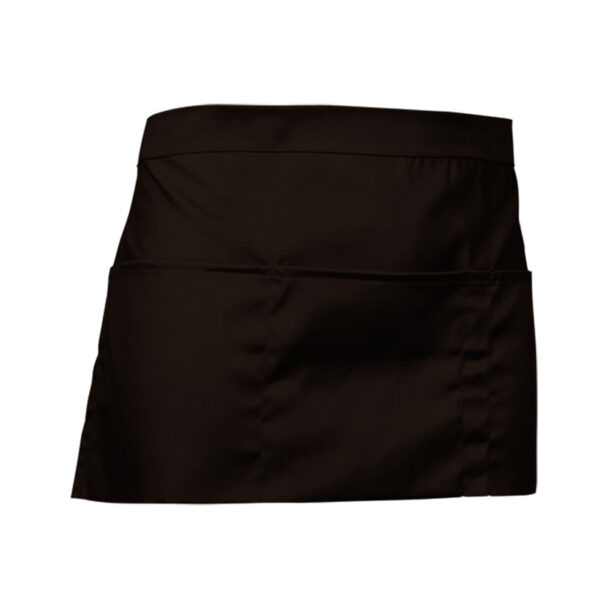 Avental de cintura com bolsos - Unisex preto
