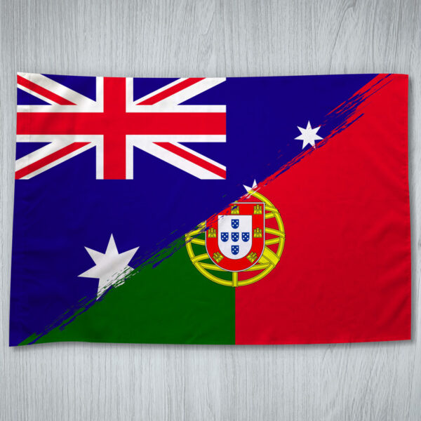 Bandeira Austrália e Portugal mesclada 70x100cm comprar em Portugal