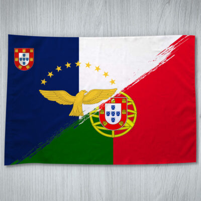 Bandeira Açores e Portugal mesclada 70x100cm comprar