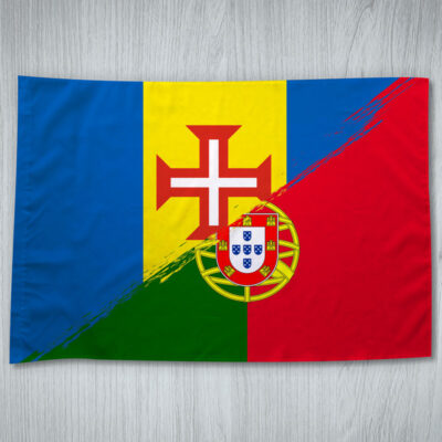 Bandeira Ilha da Madeira e Portugal mesclada 70x100cm comprar personalizada