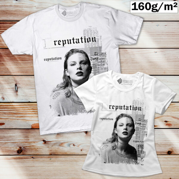 Taylor Swift T-shirt Reputation manga curta branca em Portugal fã clube taylor