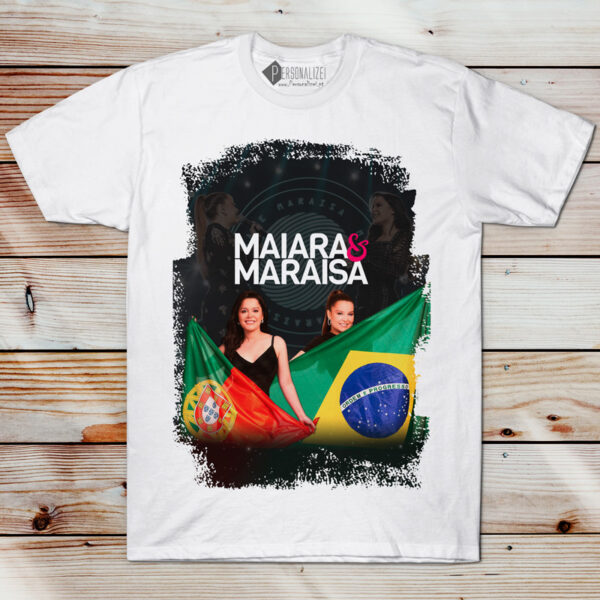 Maiara e Maraisa Portugal T-shirt branca dupla em Portugal evento comprar