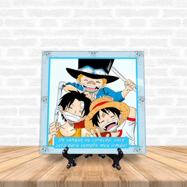 Azulejo Luffy Ace Sabo Para Sempre Irmão comprar presente amigo irmão