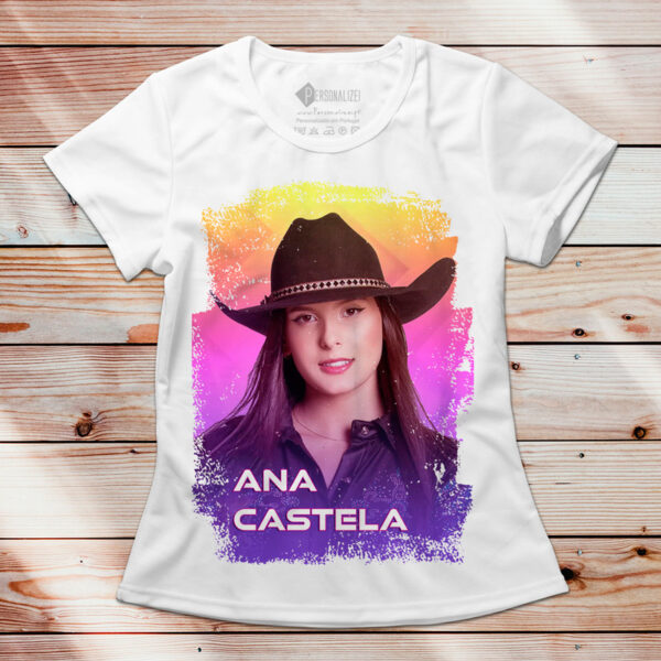 T-shirt Ana Castela manga curta branca feminina