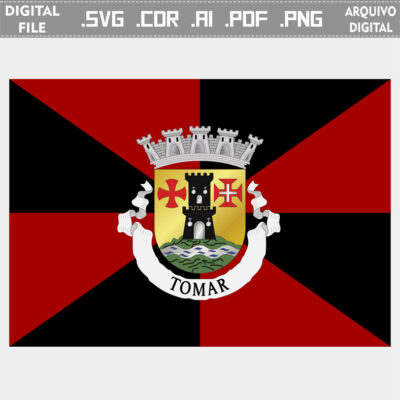 Vector bandeira Tomar cidade brasão flag cdr ai svg pdf png comprar download