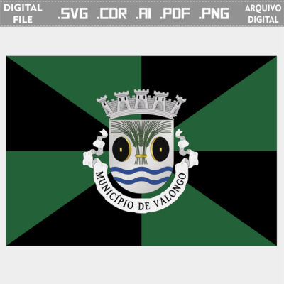 Vector bandeira Valongo cidade brasão flag cdr ai svg pdf png comprar personalizar