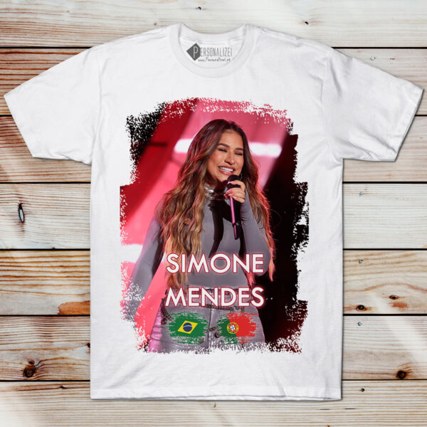 T-shirt Simone Mendes manga curta branca comprar em Portugal