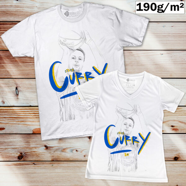 T-shirt Stephen Curry NBA manga curta camiseta Golden State Warriors homem mulher