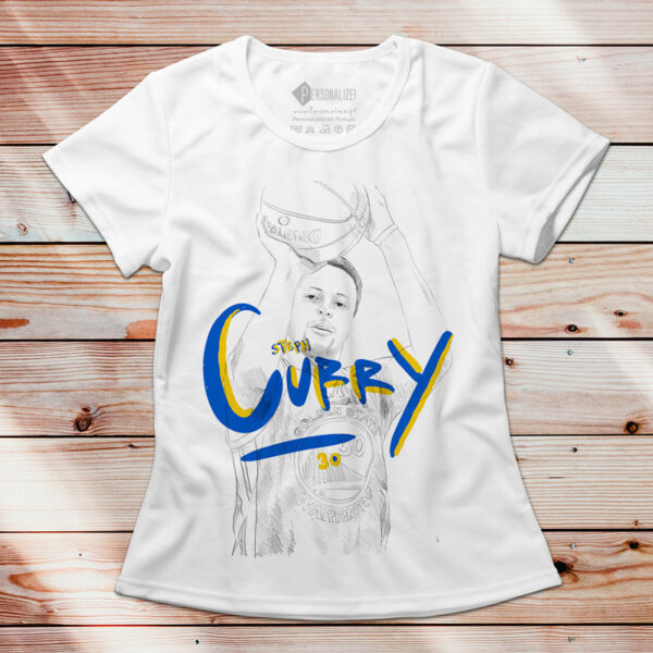 T-shirt Stephen Curry NBA manga curta camiseta Golden State Warriors