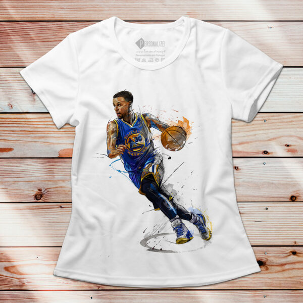 Stephen Curry 30 T-shirt Golden State Warriors NBA manga curta para rapariga