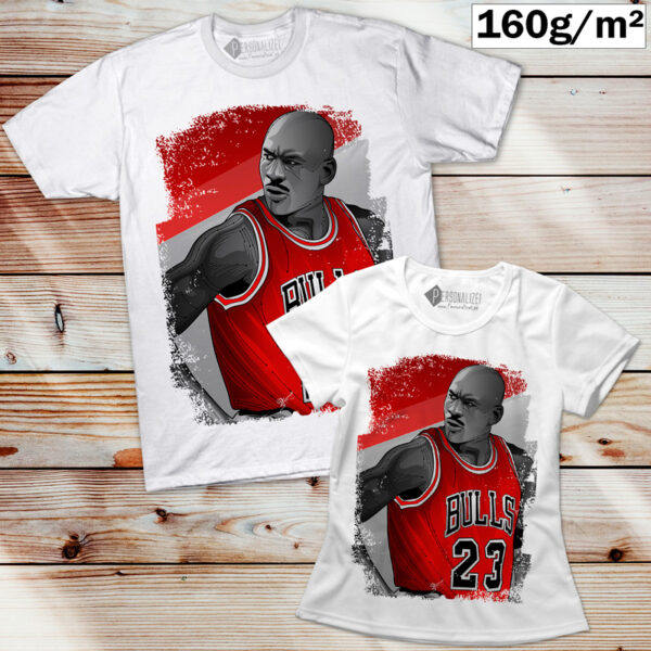 T-shirt Michael Jordan 23 Chicago Bulls NBA manga curta camisolas