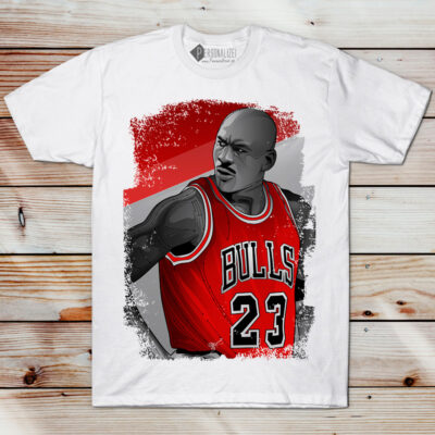 T-shirt Michael Jordan 23 Chicago Bulls NBA manga curta unisex