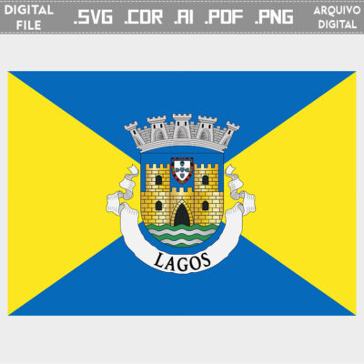 Vector bandeira Lagos cidade brasão flag cdr ai svg pdf png comprar download ficheiro editavel