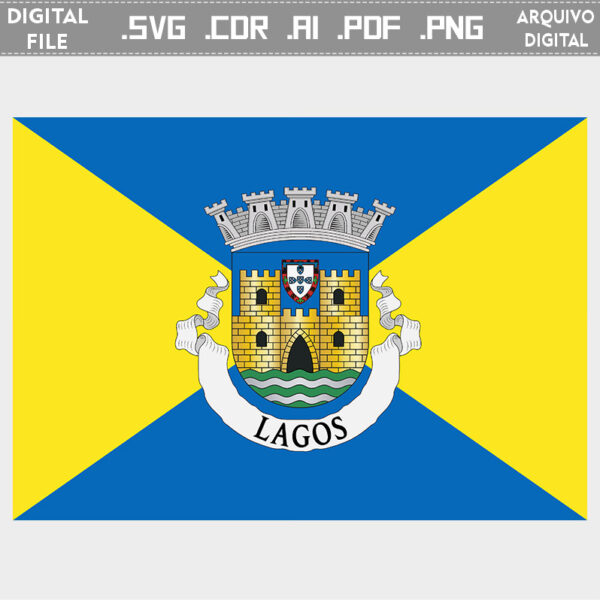 Vector bandeira Lagos cidade brasão flag cdr ai svg pdf png comprar download ficheiro editavel