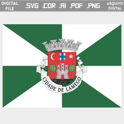 Vector bandeira Lamego cidade brasão flag cdr ai svg pdf png sacar editável