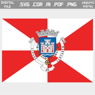 Vector bandeira Santarém cidade brasão flag cdr ai svg pdf png vetores editáveis