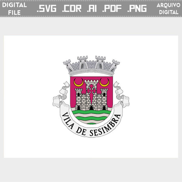 Vector bandeira Sesimbra cidade brasão flag cdr ai svg pdf png comprar vetorial