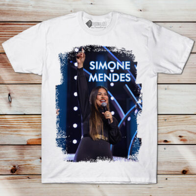 Simone Mendes T-shirt Branca manga curta show em Portugal