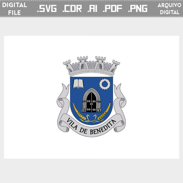 Vector bandeira Benedita Freguesia brasão flag cdr ai svg pdf png comprar sacar para editar