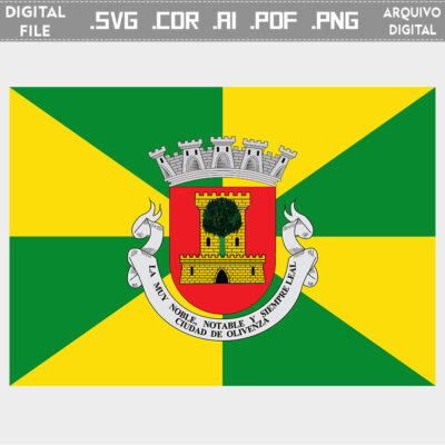 Vector bandeira Olivença cidade brasão flag cdr ai svg pdf png comprar download sacar