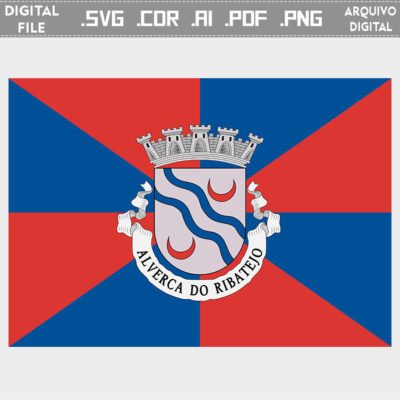 Vector bandeira Alverca do Ribatejo cidade brasão flag cdr ai svg pdf png comprar ficheir premium