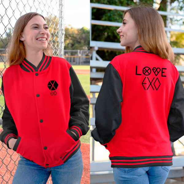 Casaco Love EXO XOXO Universitário/Baseball Unisex comprar em Portugal fãs k-pop roupas