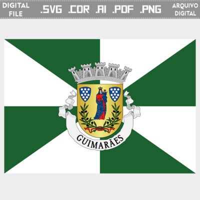 Vector bandeira Guimarães cidade brasão flag cdr ai svg pdf png sacar vetor ficheiro vetorial