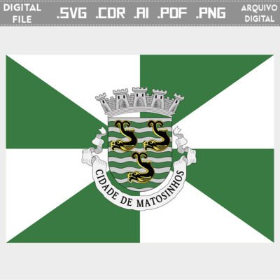 Vector bandeira Matosinhos cidade brasão flag cdr ai svg pdf png sacar download ficheiro editável