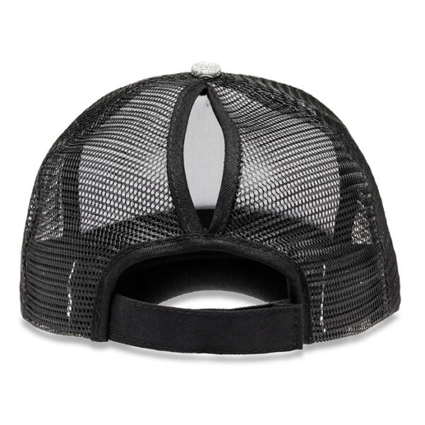 Chapéu Brilhante New York Pala Curva Snapback Rede Regulável Boné 5 Painéis rede