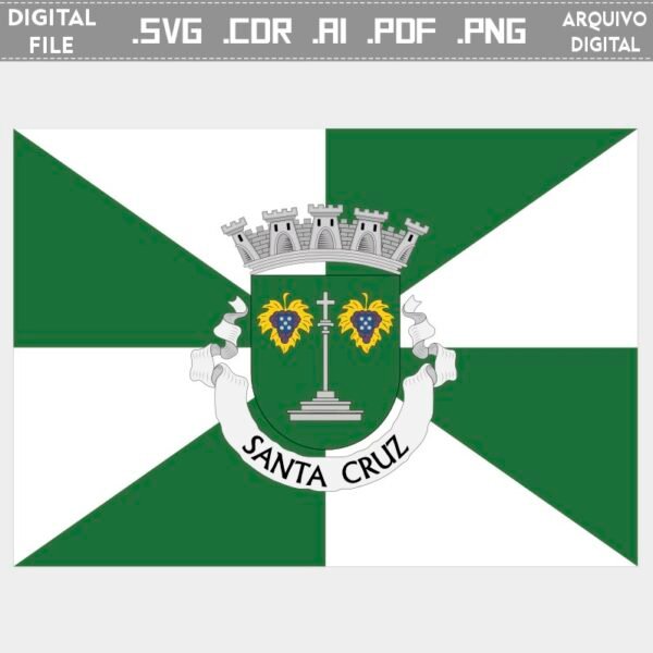 Vector bandeira Santa Cruz cidade brasão flag cdr ai svg pdf png comprar download sacar