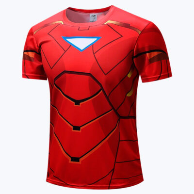 T-shirt Homem de Ferro (Iron Man) manga curta barata