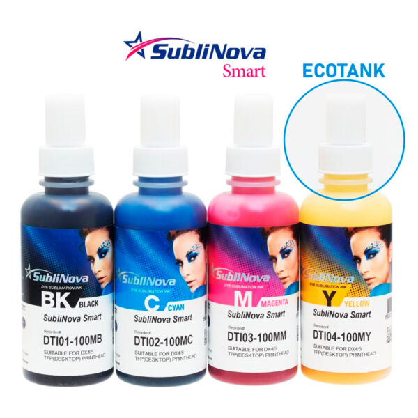 Tinta Sublimação SubliNova Smart com Tampa EcoTank para Impressoras Sublimáticas rosca
