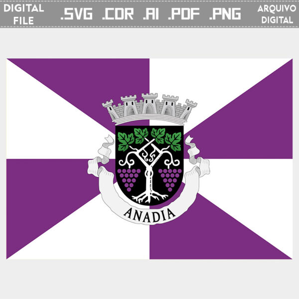 Vector bandeira Anadia cidade brasão flag cdr ai svg pdf png comprar vetorial editavel alta resolução
