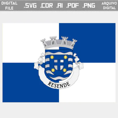 Vector bandeira Resende Vila brasão flag cdr ai svg pdf png comprar ficheiro impressão edição