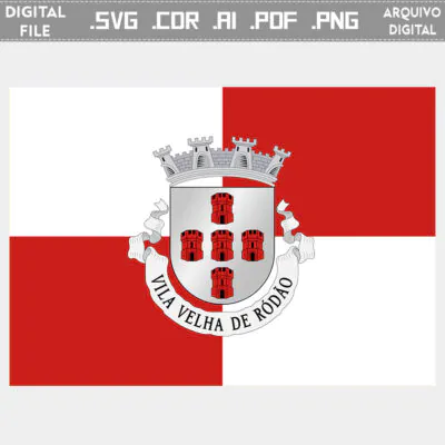 Vector bandeira Vila Velha de Ródão Vila brasão flag cdr ai svg pdf png comprar download para impressão alta resolução