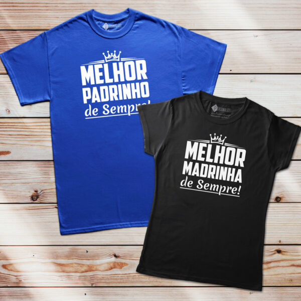 T-shirt Melhor Padrinho/Madrinha de Sempre