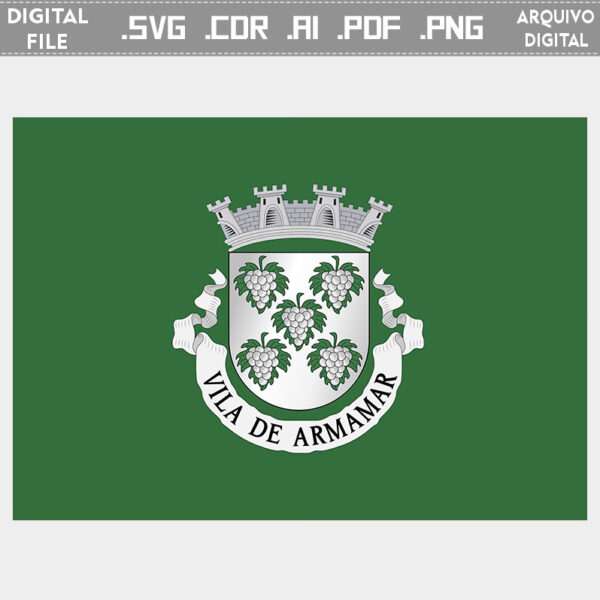 Vector bandeira Vila Armamar brasão flag cdr ai svg pdf png sacar download baixar editar