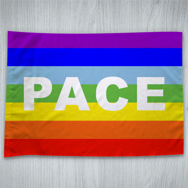 Bandeira PAZ Arco-íris PACE/PEACE flag italiana