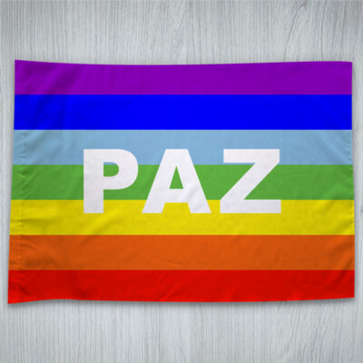 Bandeira PAZ Arco-íris PACE/PEACE flag comprar em Portugal
