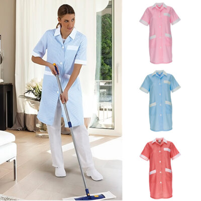 Bata de Trabalho/Limpeza para Mulher às Riscas várias cores para trabalho