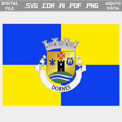 Vector bandeira Dornes brasão flag cdr ai svg pdf png comprar em Portugal ficheiros digitais