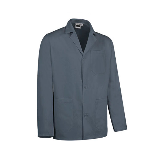 Bata de Trabalho Curta com Manga Comprida cinzenta