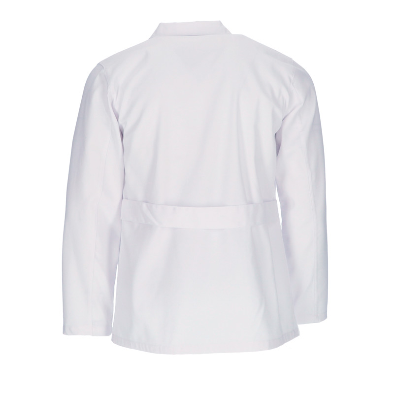 Bata de Trabalho Curta com Manga Comprida branca