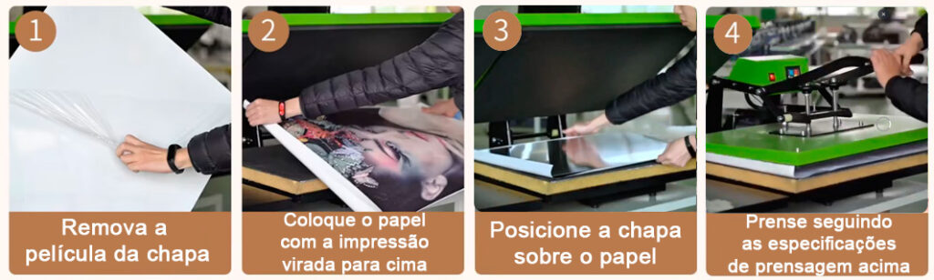 Chapa/Placa em Alumínio para Sublimação Branco/Prata como sublimar?