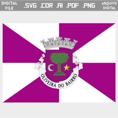 Vector bandeira Oliveira do Bairro cidade brasão flag cdr ai svg pdf png comprar ficheiro heraldica vetor para impressão