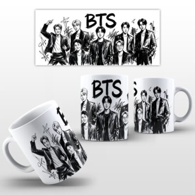 Caneca BTS banda Bangtan Boys membros da banda KPOP